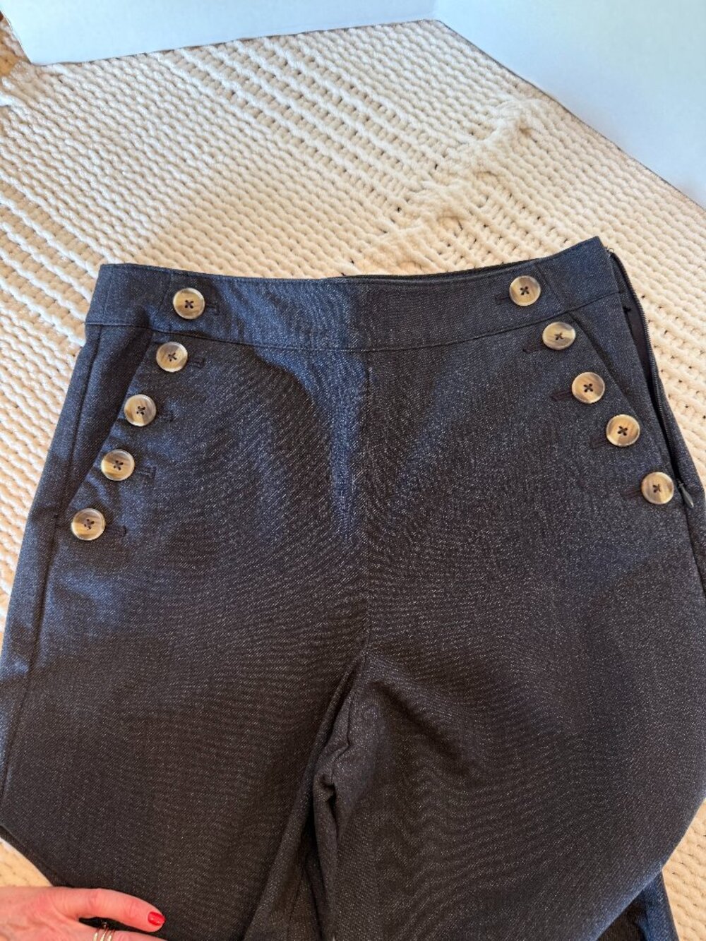 Ann Taylor Factory dress pants light denim look wide leg A-007